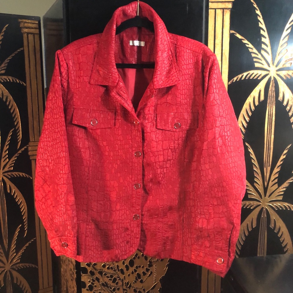 Red Glitter Jacket- Size 3X
